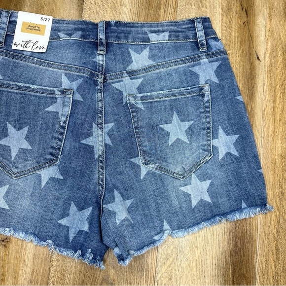 NWT YMI | 4th of July Star Print Jean Shorts Size 5/27 - Picture 7 of 12